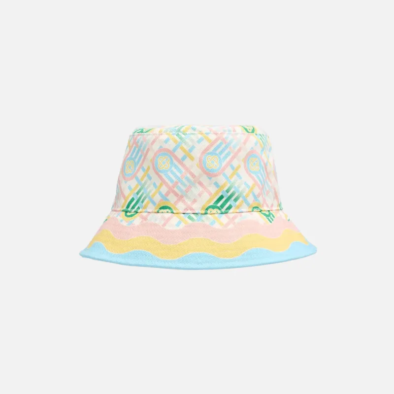 Casablanca Ping Pong Printed Denim Bucket Hat - Multi sold by Kith