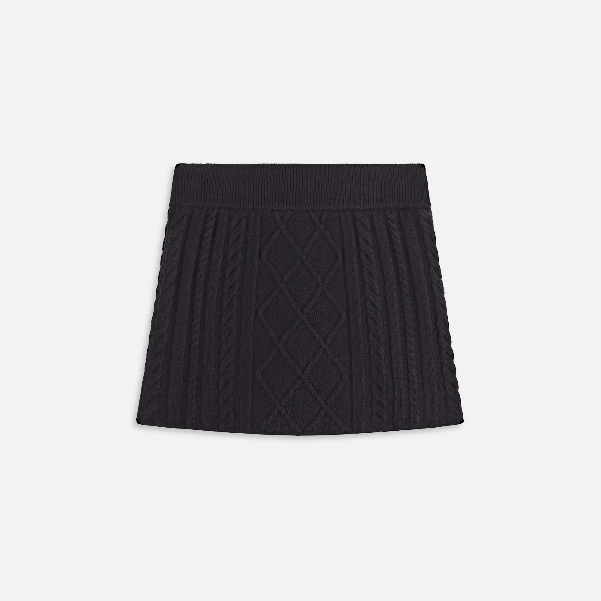 Kith Women Ember Cable Knit Mini Skort - Black sold by Kith