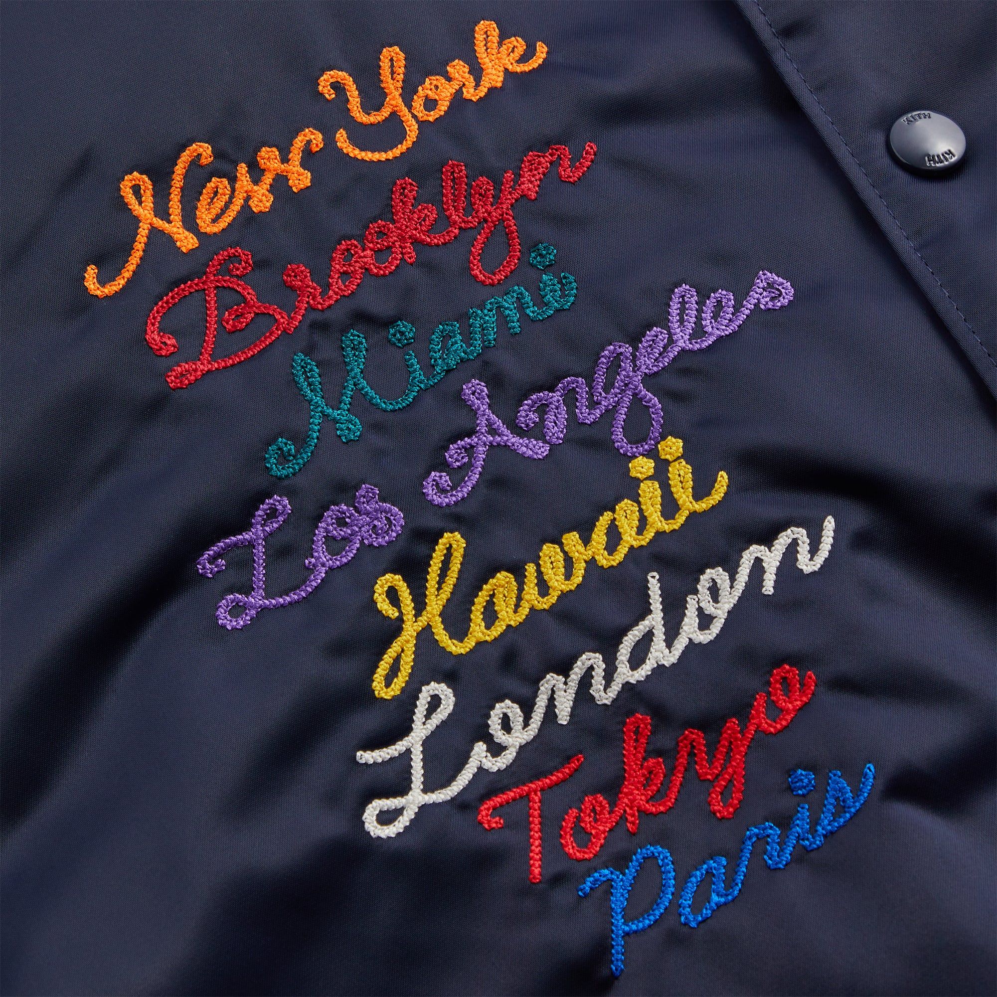 Kith New York to the World™ Satin Bomber Jacket - Nocturnal sold by Kith product image thumbnail 4