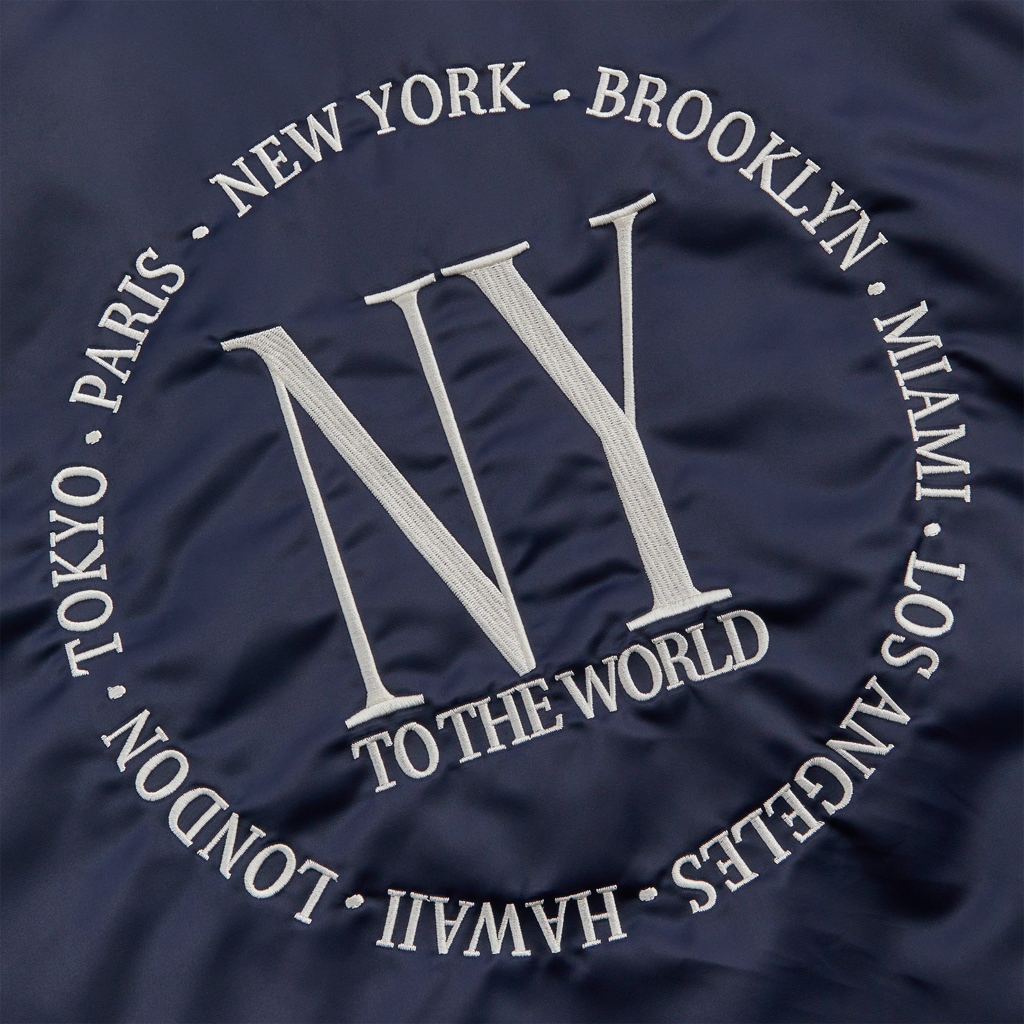 Kith New York to the World™ Satin Bomber Jacket - Nocturnal sold by Kith product image thumbnail 5