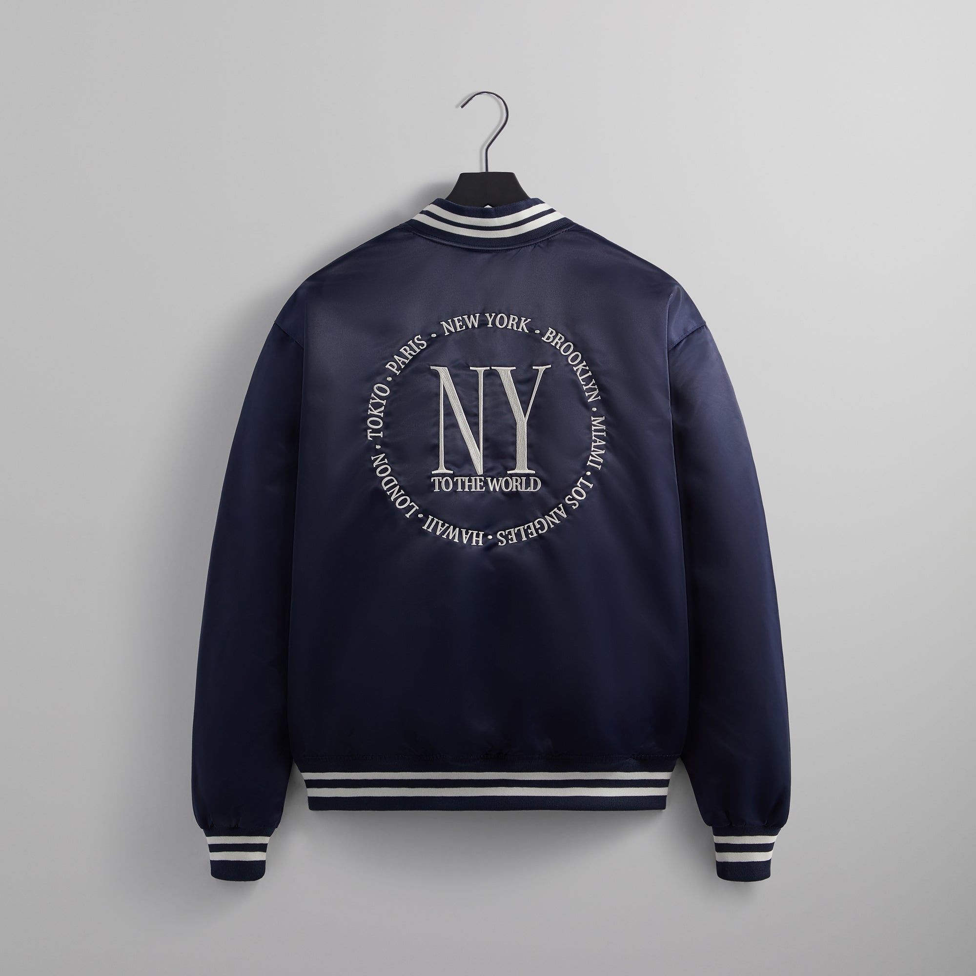 Kith New York to the World™ Satin Bomber Jacket - Nocturnal sold by Kith product image thumbnail 2