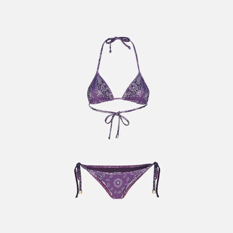 The Attico Bikini - Violet / Brown / White sold by Kith