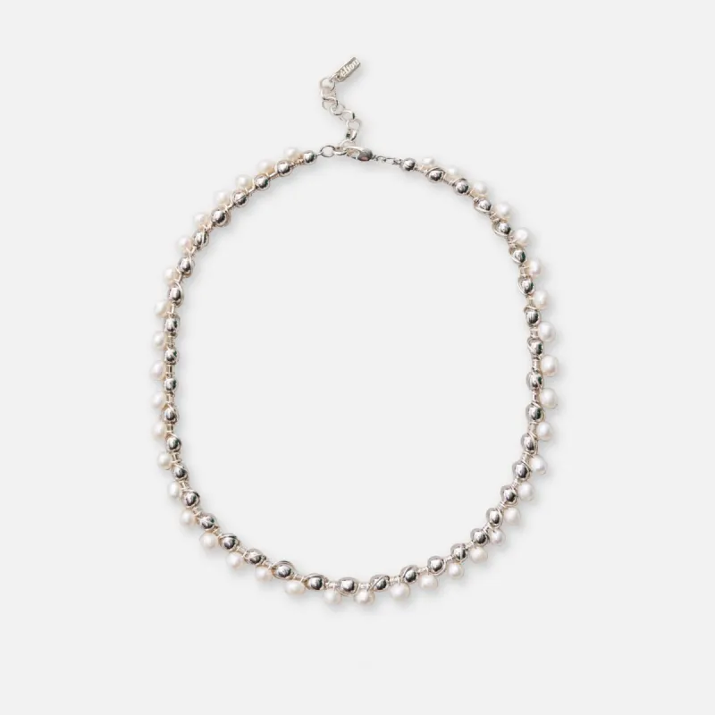 Eliou Seuxi Necklace - Silver / Pearl sold by Kith