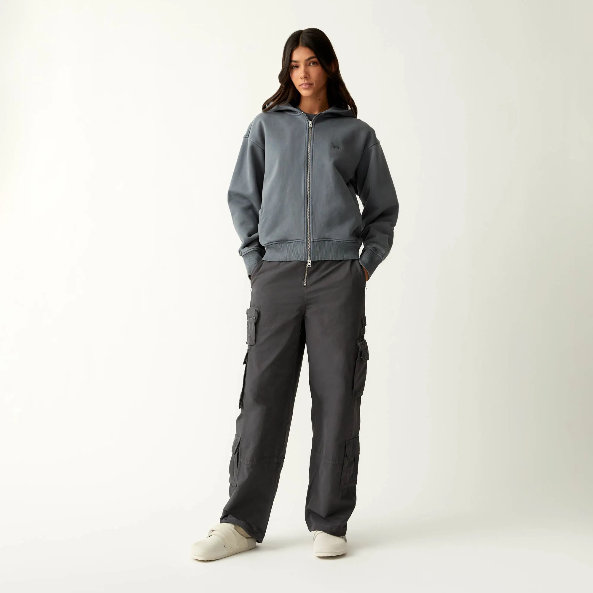 Kith Women Tanner Full Zip Hoodie - Asteroid sold by Kith product image thumbnail 3