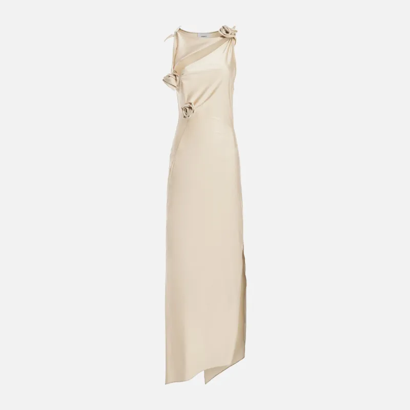 Coperni Asymmetric Flower Gown - Beige sold by Kith