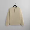 Kith Micro Waffle Colby Pullover - Sandrift sold by Kith