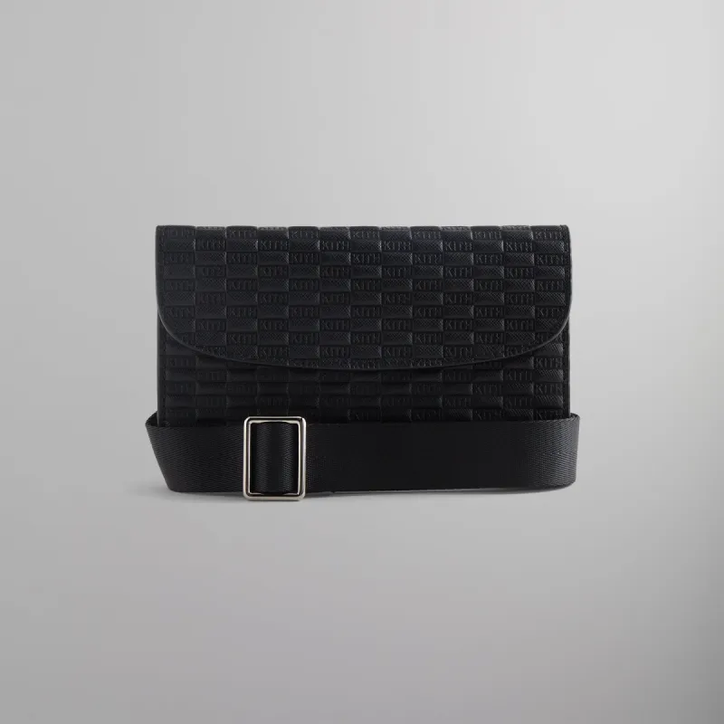 バッグ Kith Monogram Saffiano Mini Pouch Black Kith Monogram Saffiano Mini Pouch 