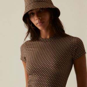 Kith Women Mulberry Sheer Monogram Tee - Canvas | Parallel