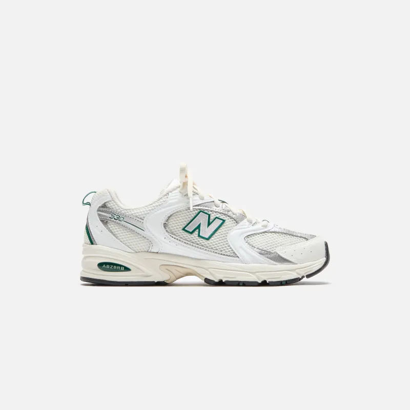 New Balance 530 - Sea Salt / White / Marsh Green sold by Kith