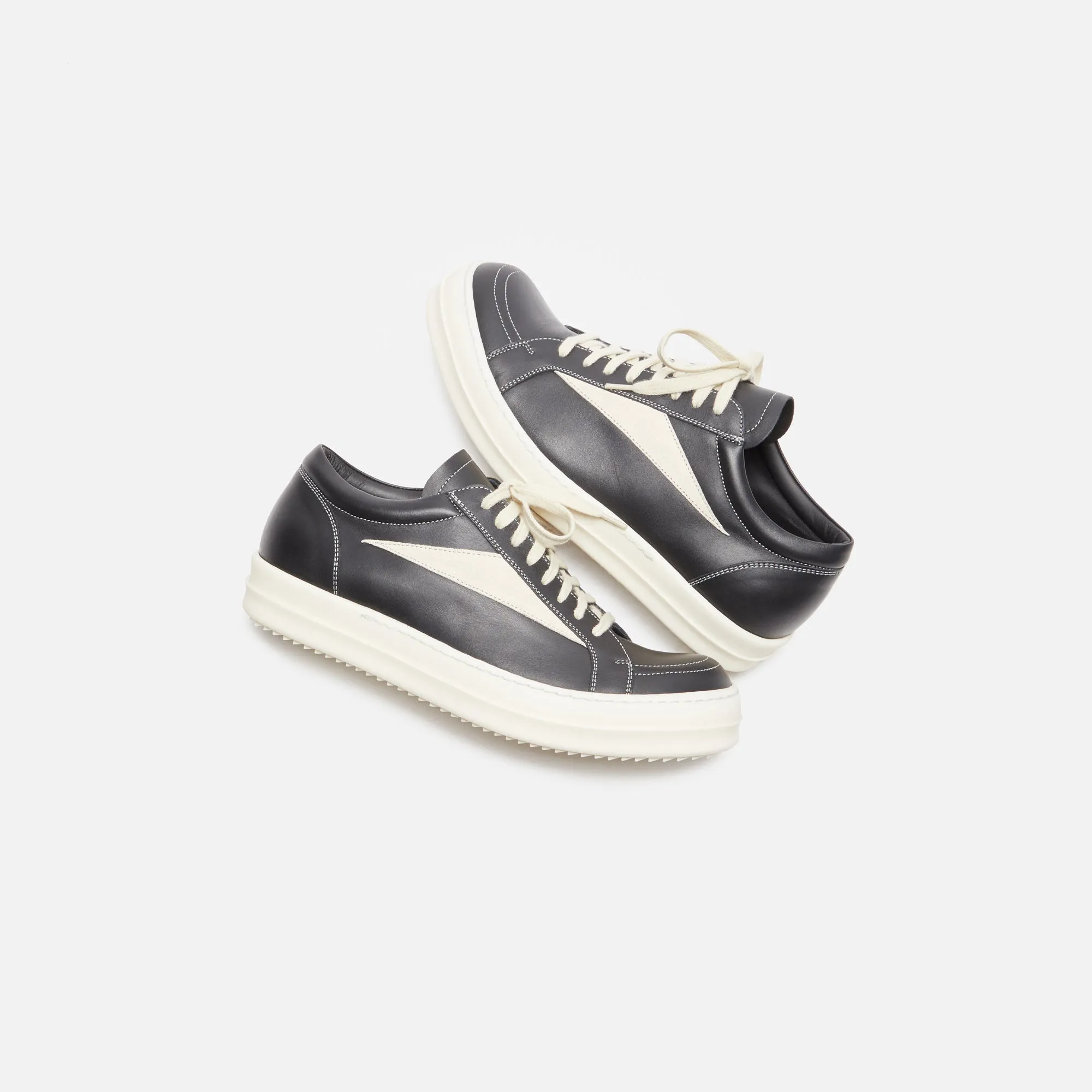Rick Owens Vintage Sneakers - Black / Milk / Milk Scarpe in Pelliccia sold by Kith product image thumbnail 5