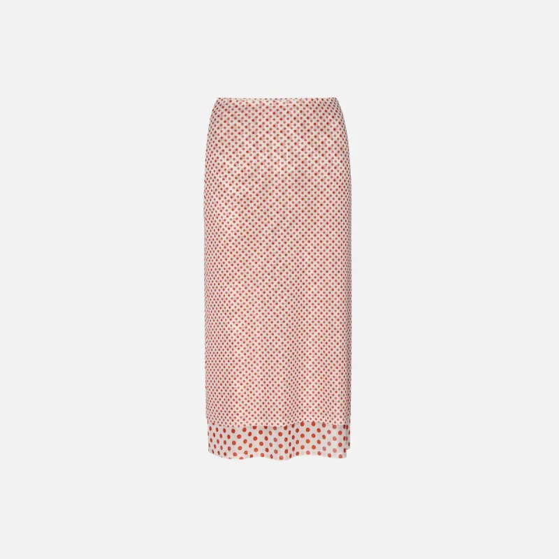 Miaou Maria Polka Dot Skirt - White sold by Kith