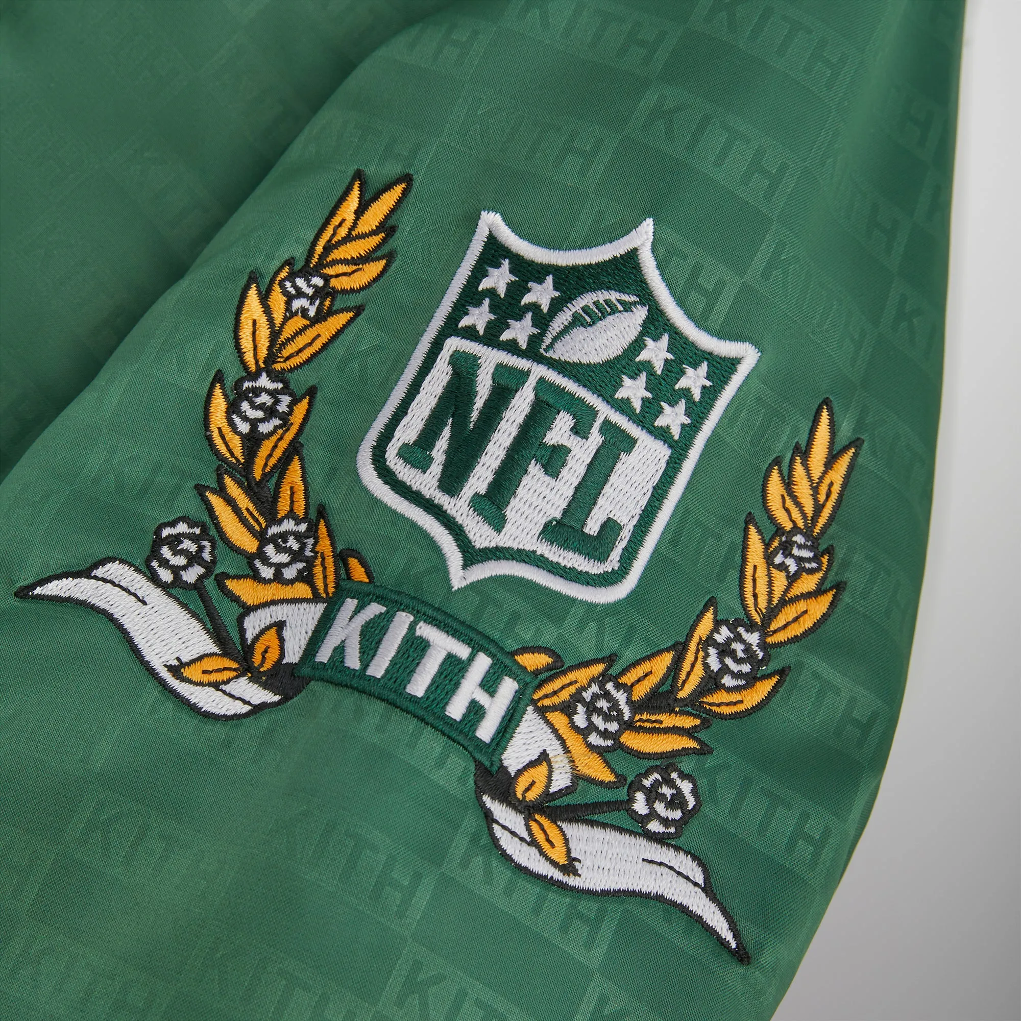 Kith for the NFL: Packers Satin Bomber Jacket - Board sold by Kith product image thumbnail 5