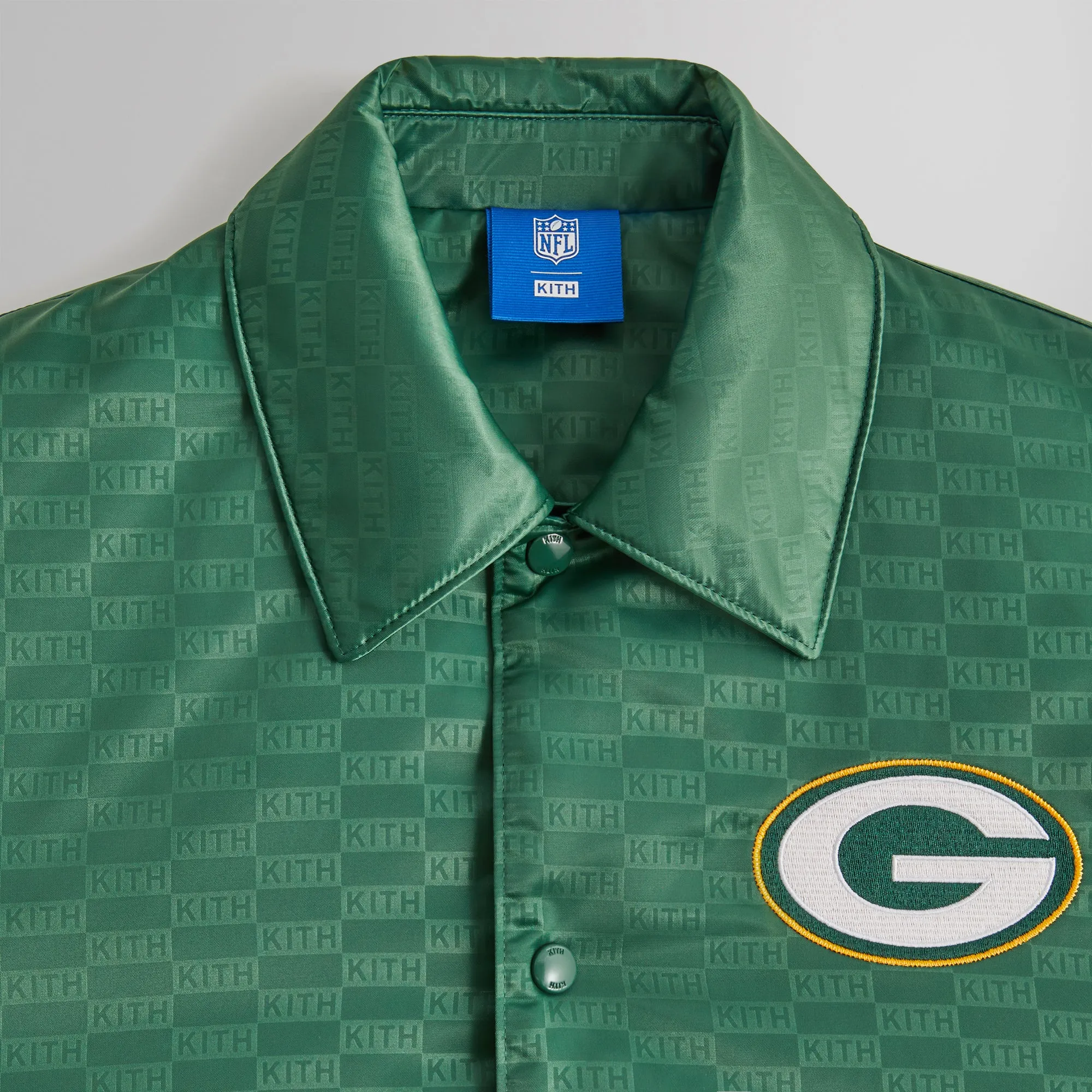 Kith for the NFL: Packers Satin Bomber Jacket - Board sold by Kith product image thumbnail 3