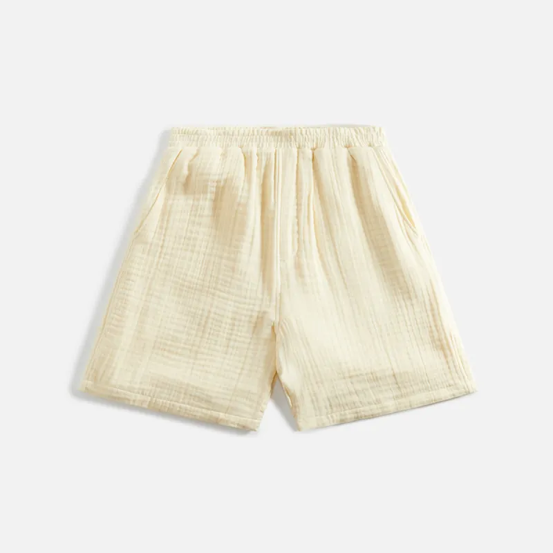 Daily Paper Enzi Seersucker Short - Icing Yellow sold by Kith