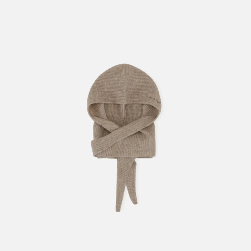 Ganni Soft Wool Balaclava - Almond Milk sold by Kith