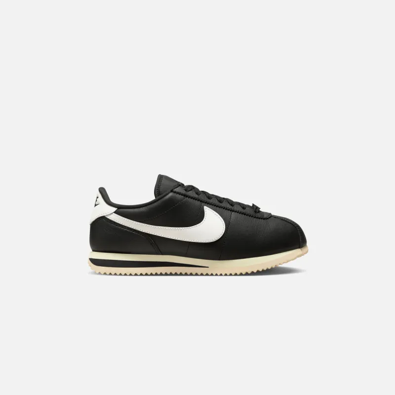 Nike WMNS Cortez 23 - Black / Alabaster / Sail sold by Kith