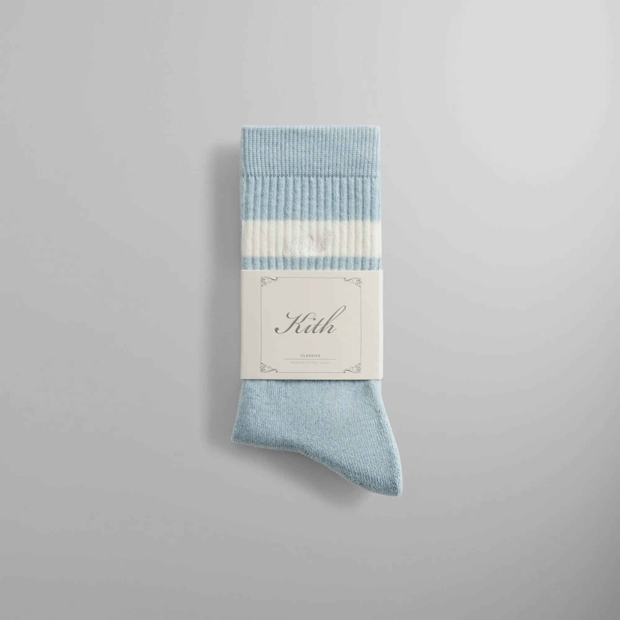 Kith Stripe Crew Socks With Script Embroidery - Breath sold by Kith product image thumbnail 2