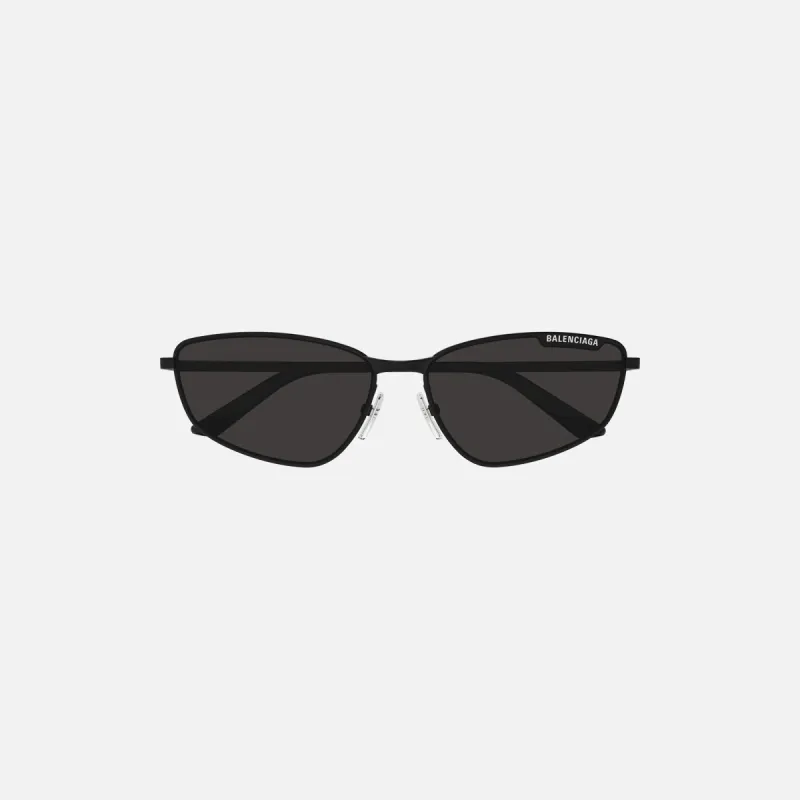 Balenciaga Metal Frame with Front Logo - Black / Grey Lens sold by Kith