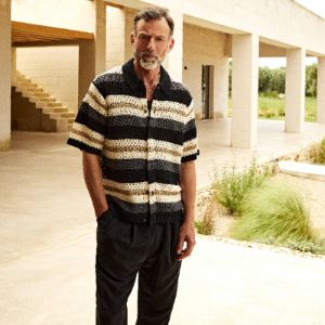 Kith Thompson Crochet Buttondown - Black sold by Kith