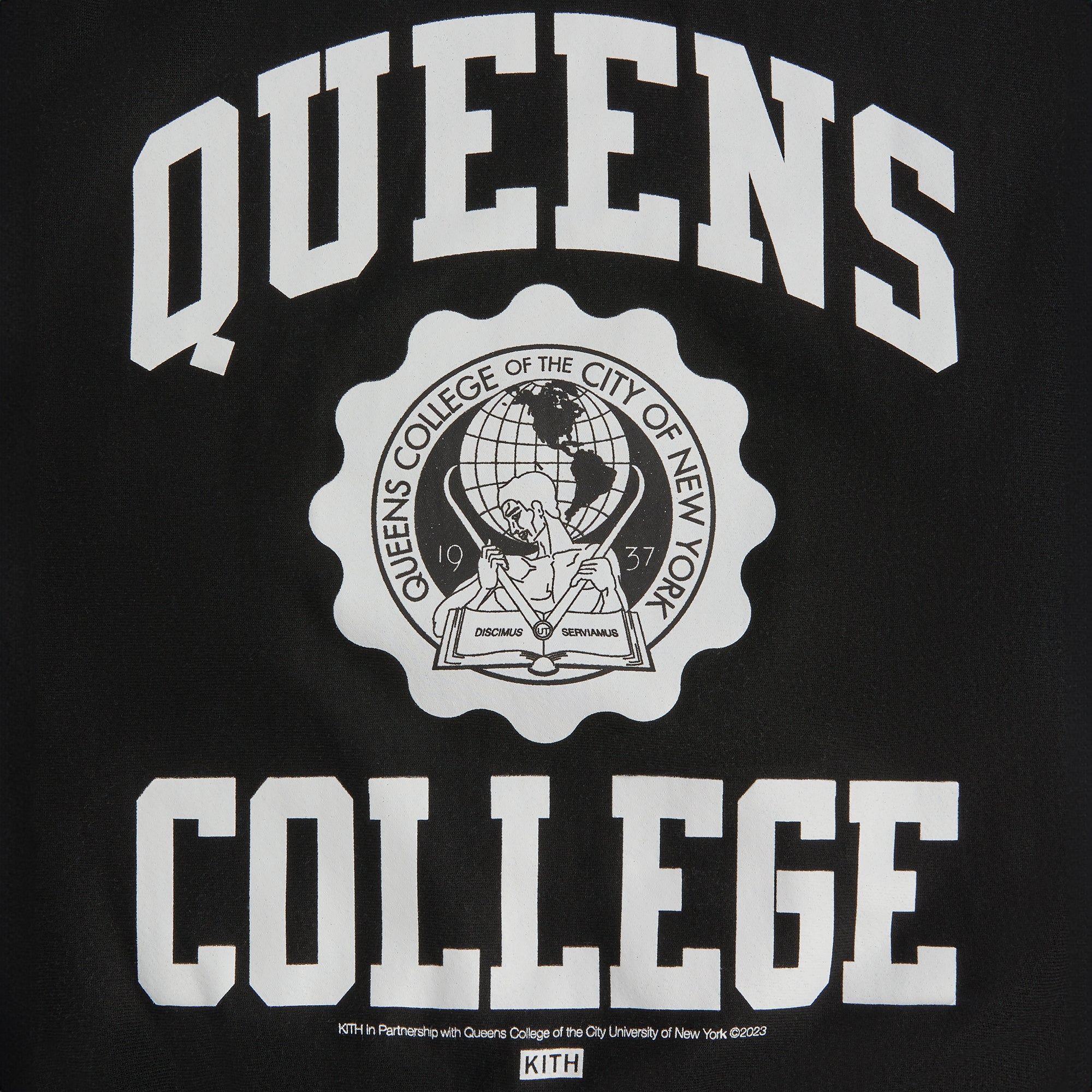 Kith for CUNY Queens College Champion Crewneck - Black | Parallel