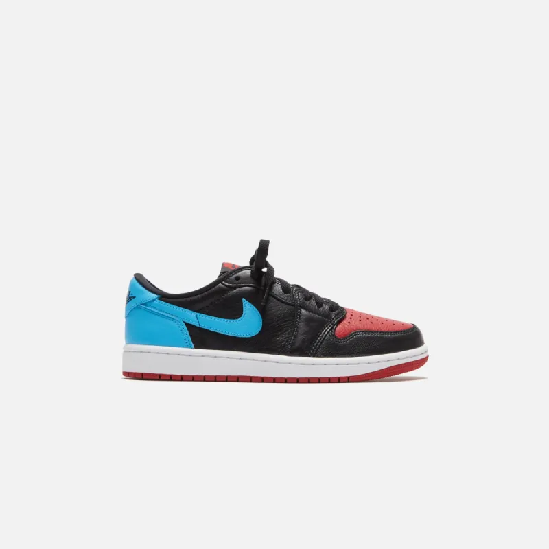 Nike WMNS Air Jordan 1 Retro Low OG - Black / Dark Powder Blue sold by Kith