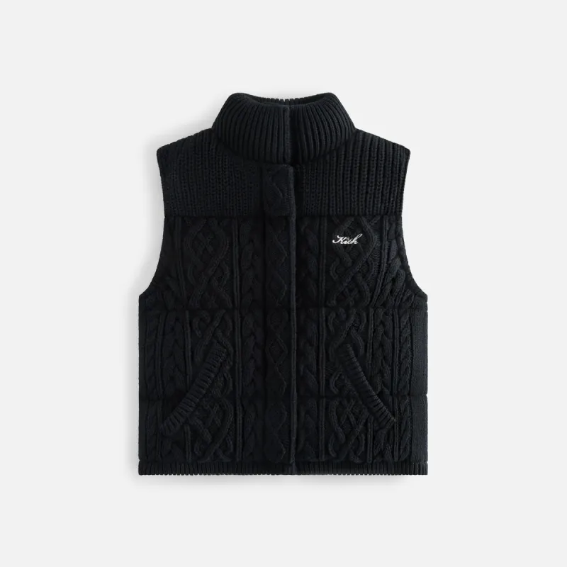 Kith Women Parker Cable Knit Vest - Black made by Kith