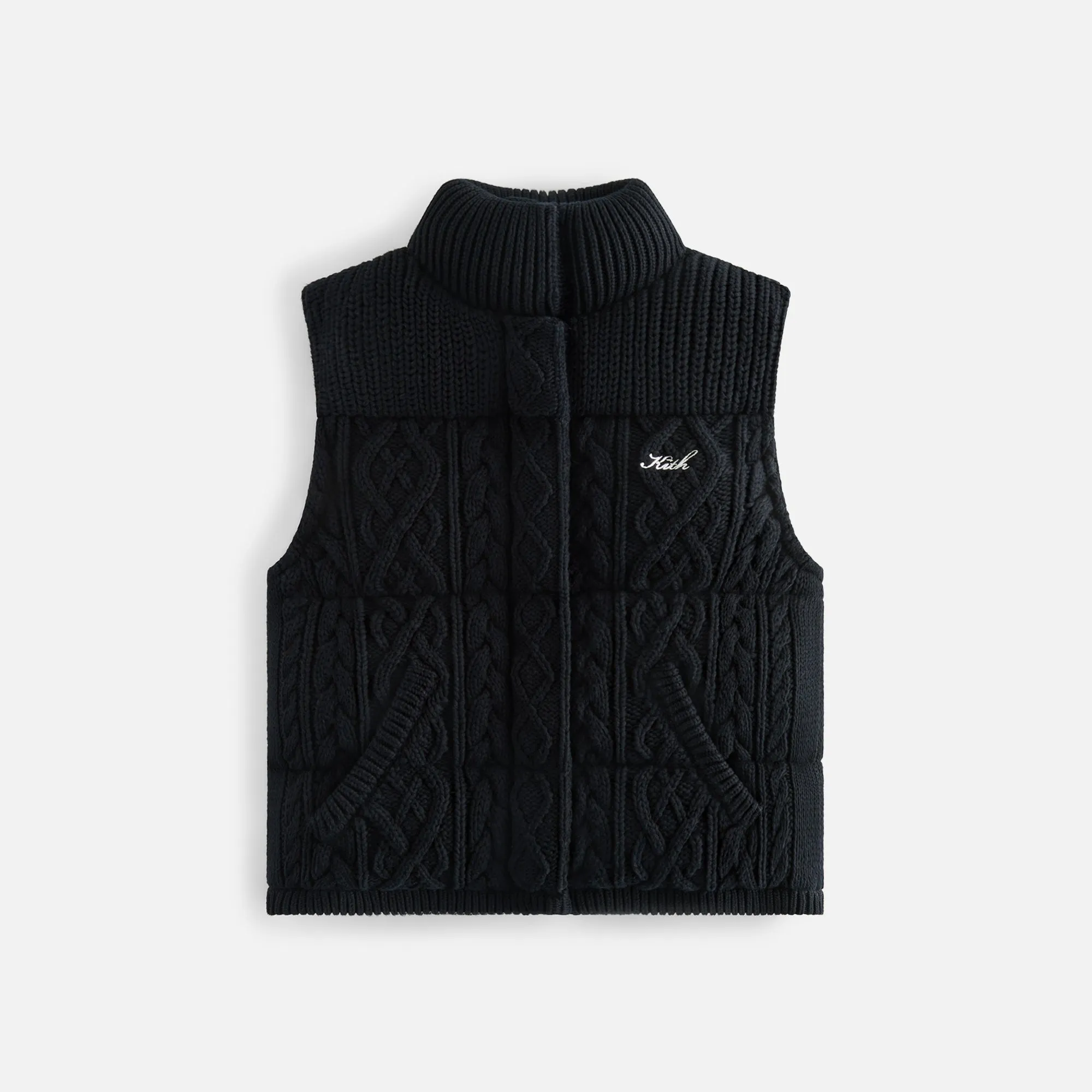 Kith Women Parker Cable Knit Vest - Black sold by Kith