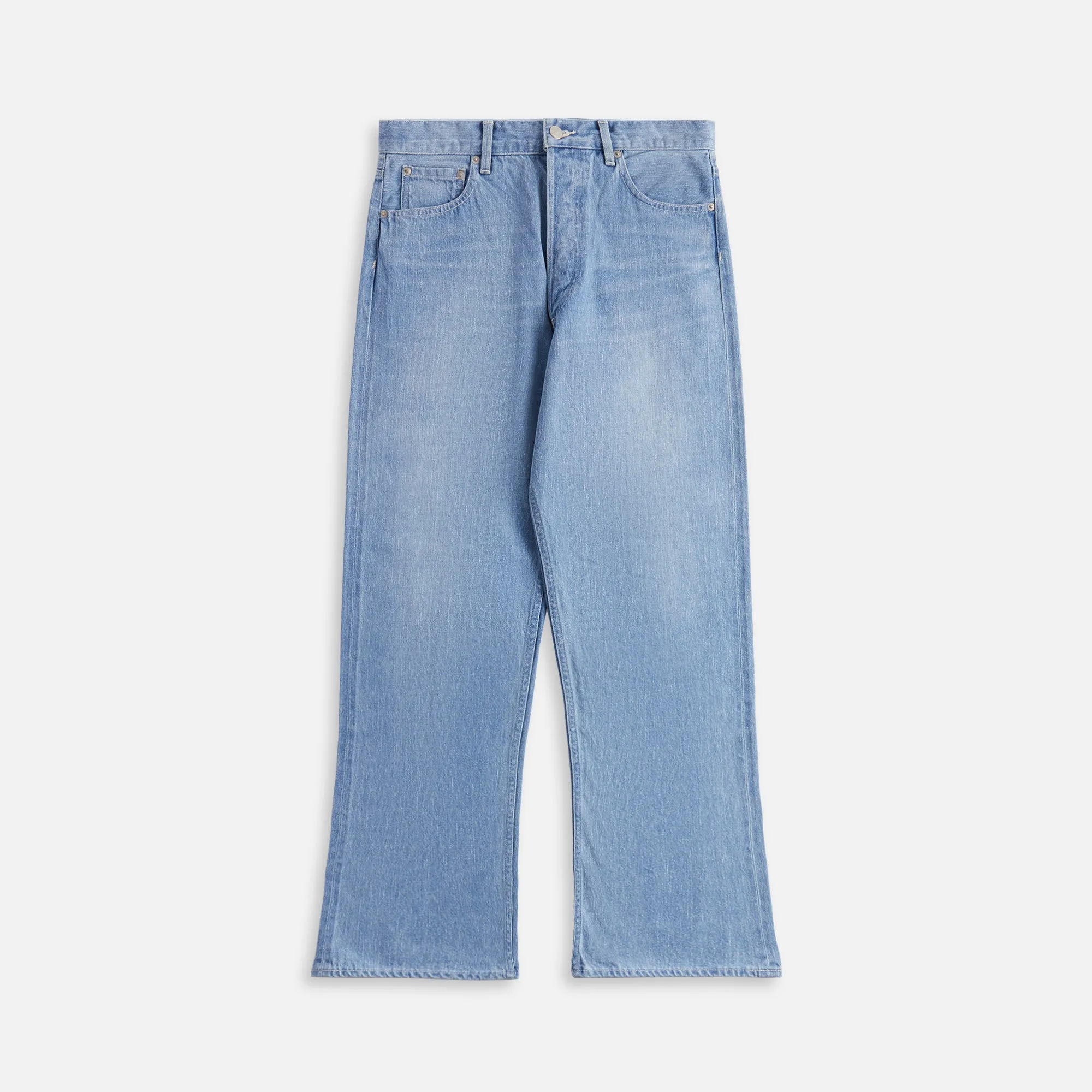 Auralee Selvedge Faded Light Denim Pants - Light Indigo sold by Kith