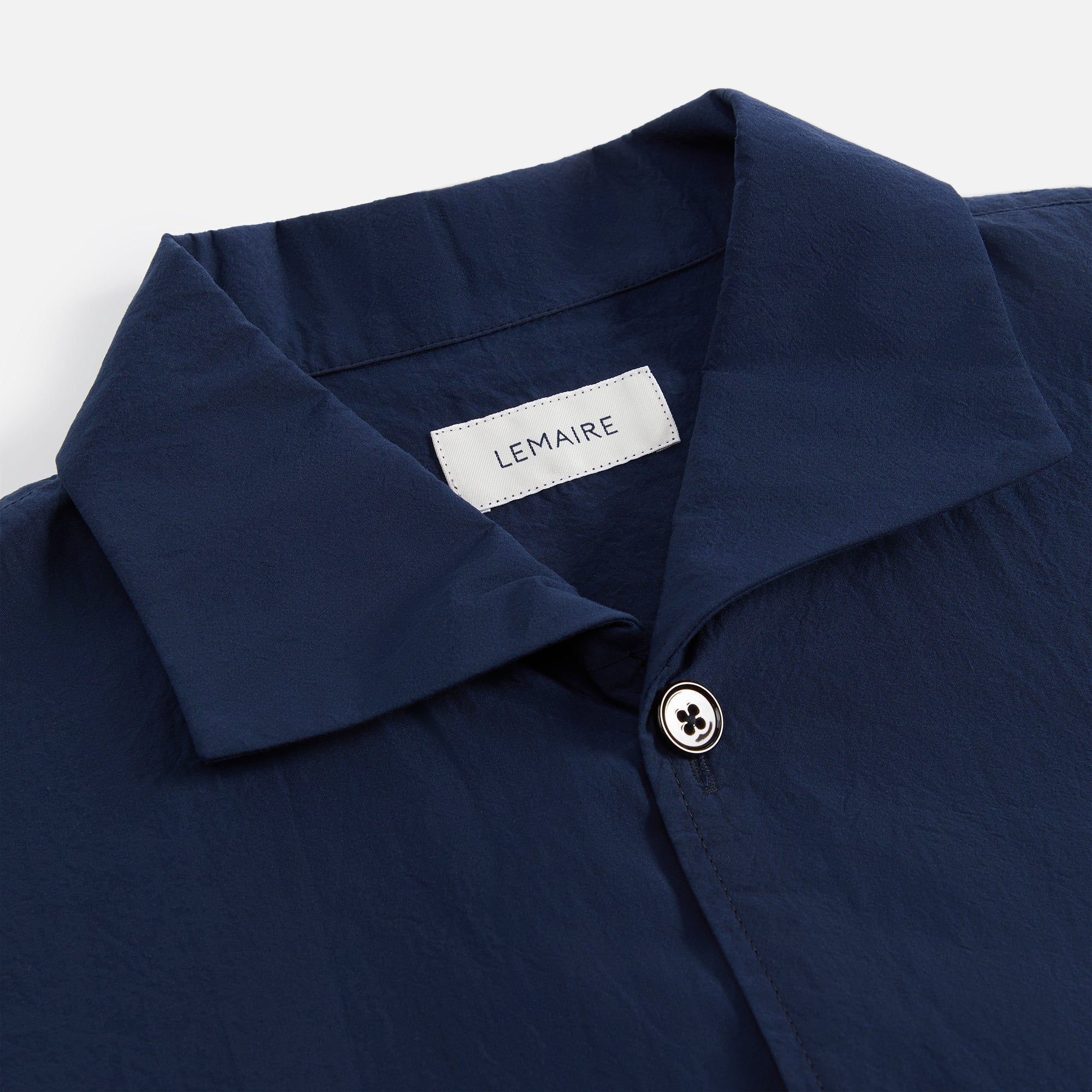 Lemaire Camp Collar Shirt - Navy sold by Kith product image thumbnail 3