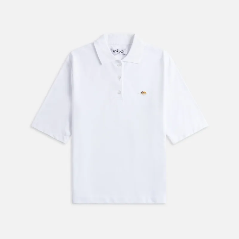 Fiorucci Angel Patch Polo Shirt - White sold by Kith