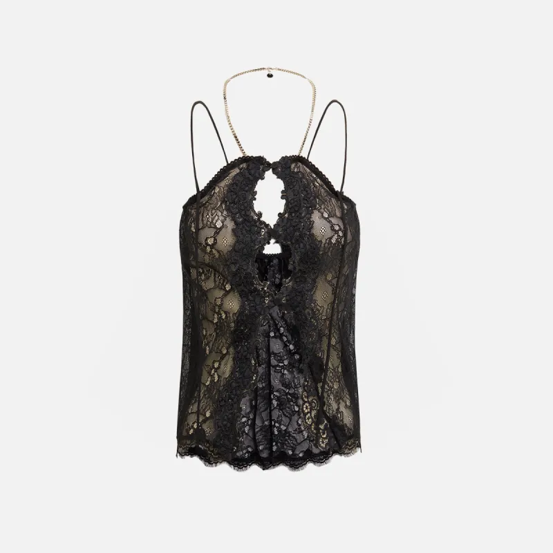 The Attico Lace Top - Black sold by Kith