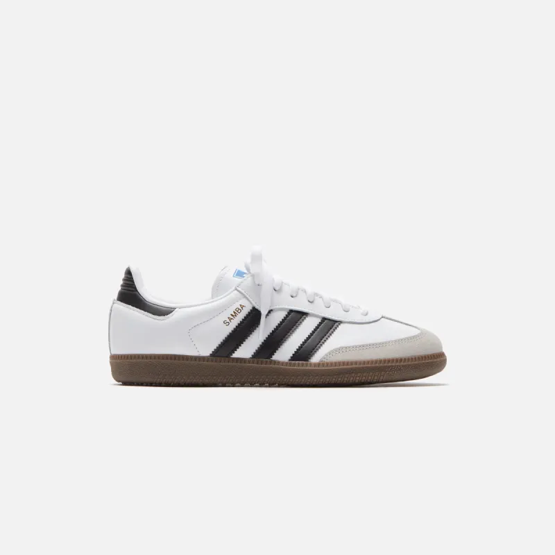 adidas GS Samba OG - Footwear White / Core Black / Gum sold by Kith