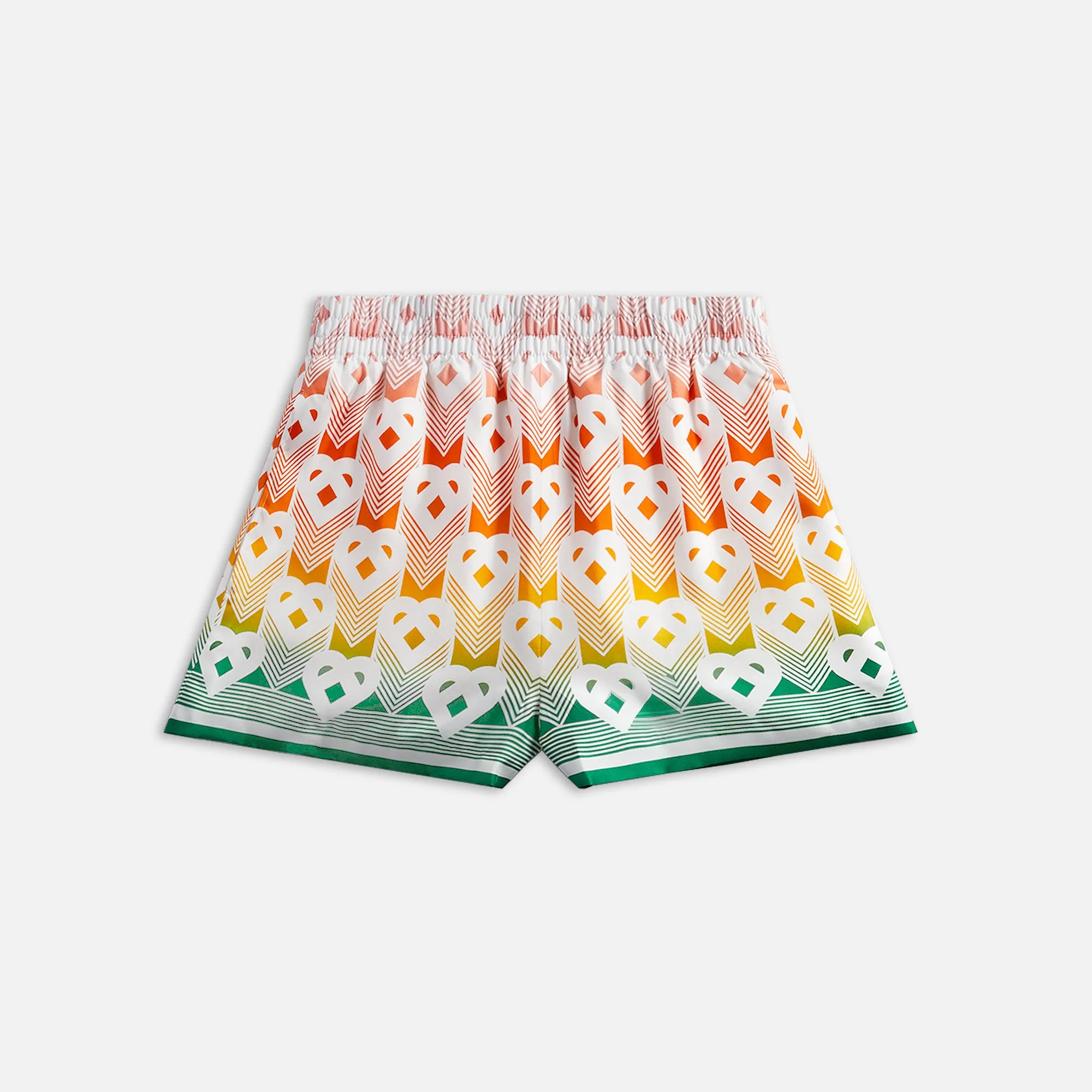 Casablanca Monogram Silk Shorts with Dawstrings - Multi sold by Kith
