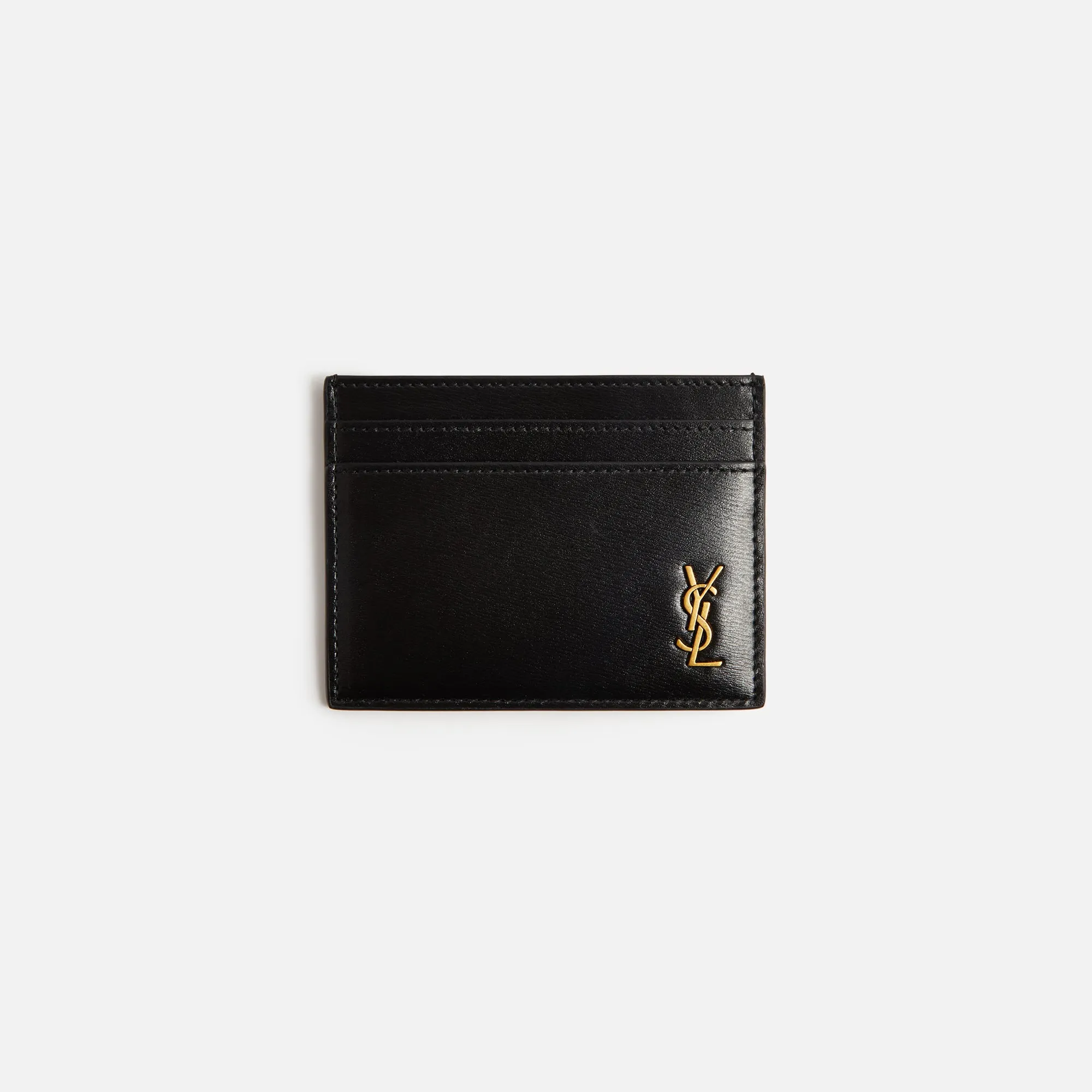 Saint Laurent YSL Credit Card Holder - Black sold by Kith