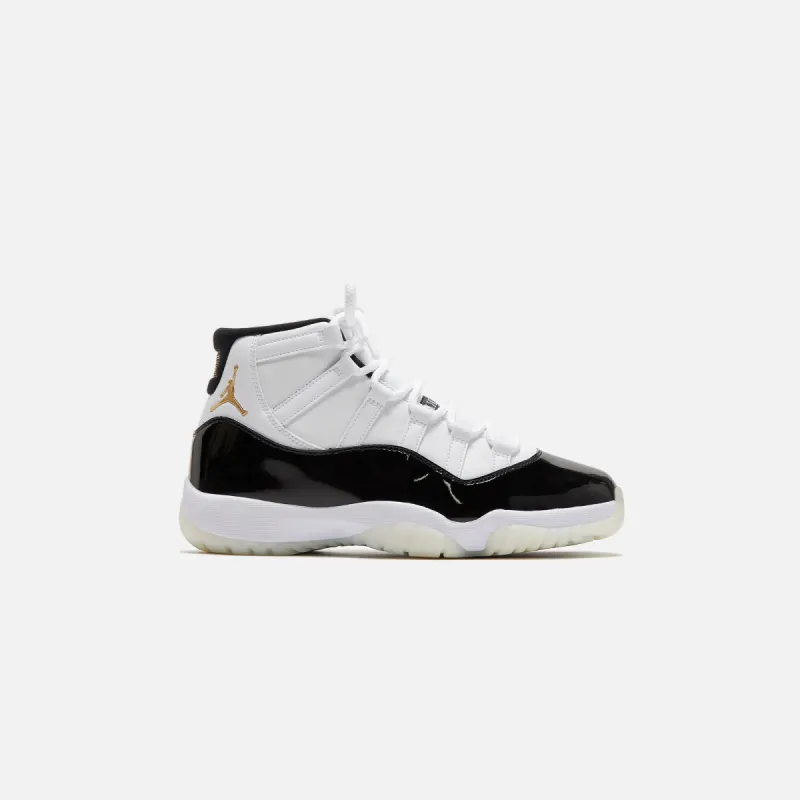 Nike Air Jordan 11 Retro - White / Black / Metallic Gold sold by Kith