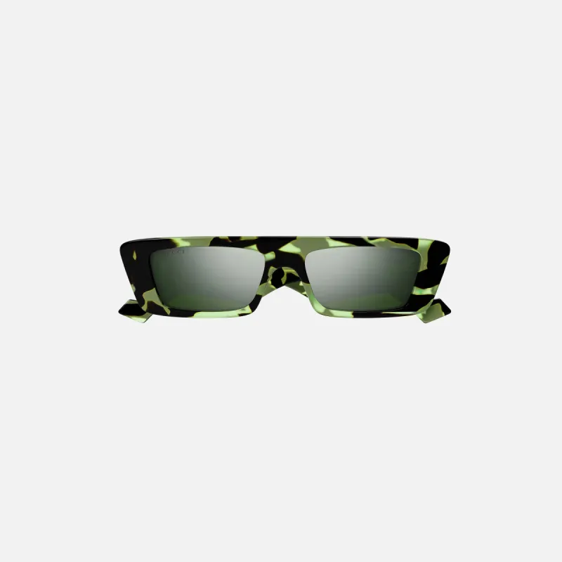 Gucci Acetate Rectangle Frames - Green Camo made by Gucci