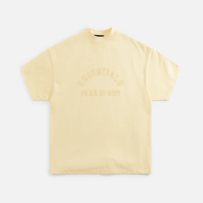 Essentials Heavy Jersey Crewneck Tee - Garden Yellow sold by Kith