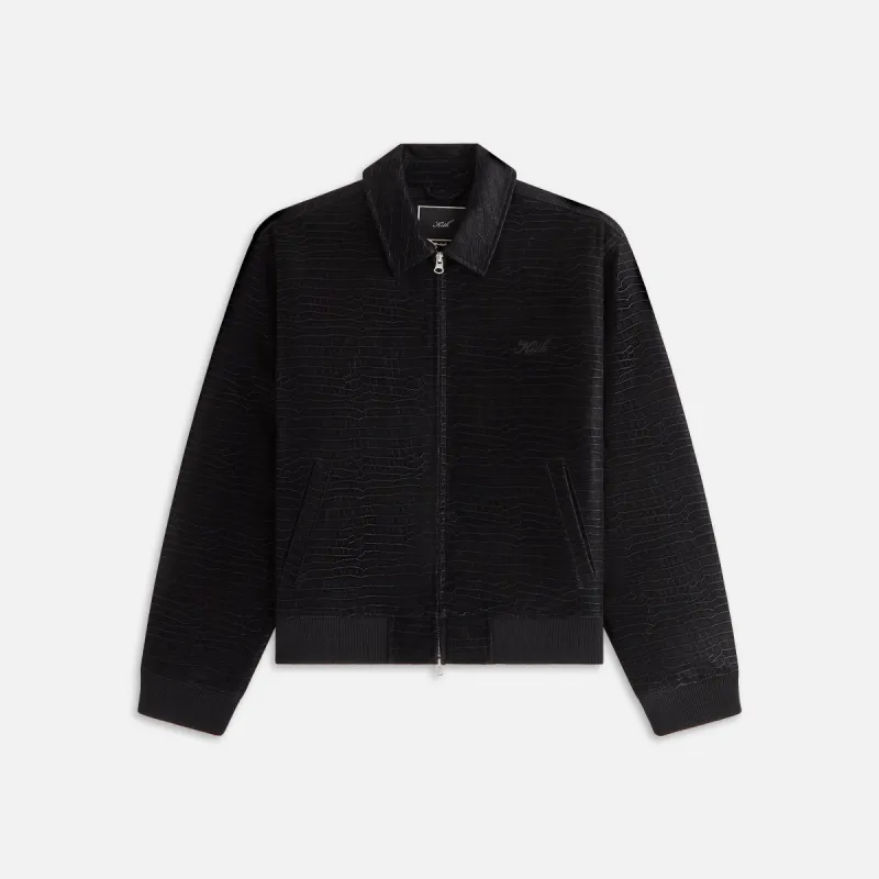 Kith Women Brisa Croc Bomber Jacket - Black sold by Kith