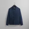 Kith Jacquard Faille Long Sleeve Boxy Collared Overshirt - Nocturnal sold by Kith