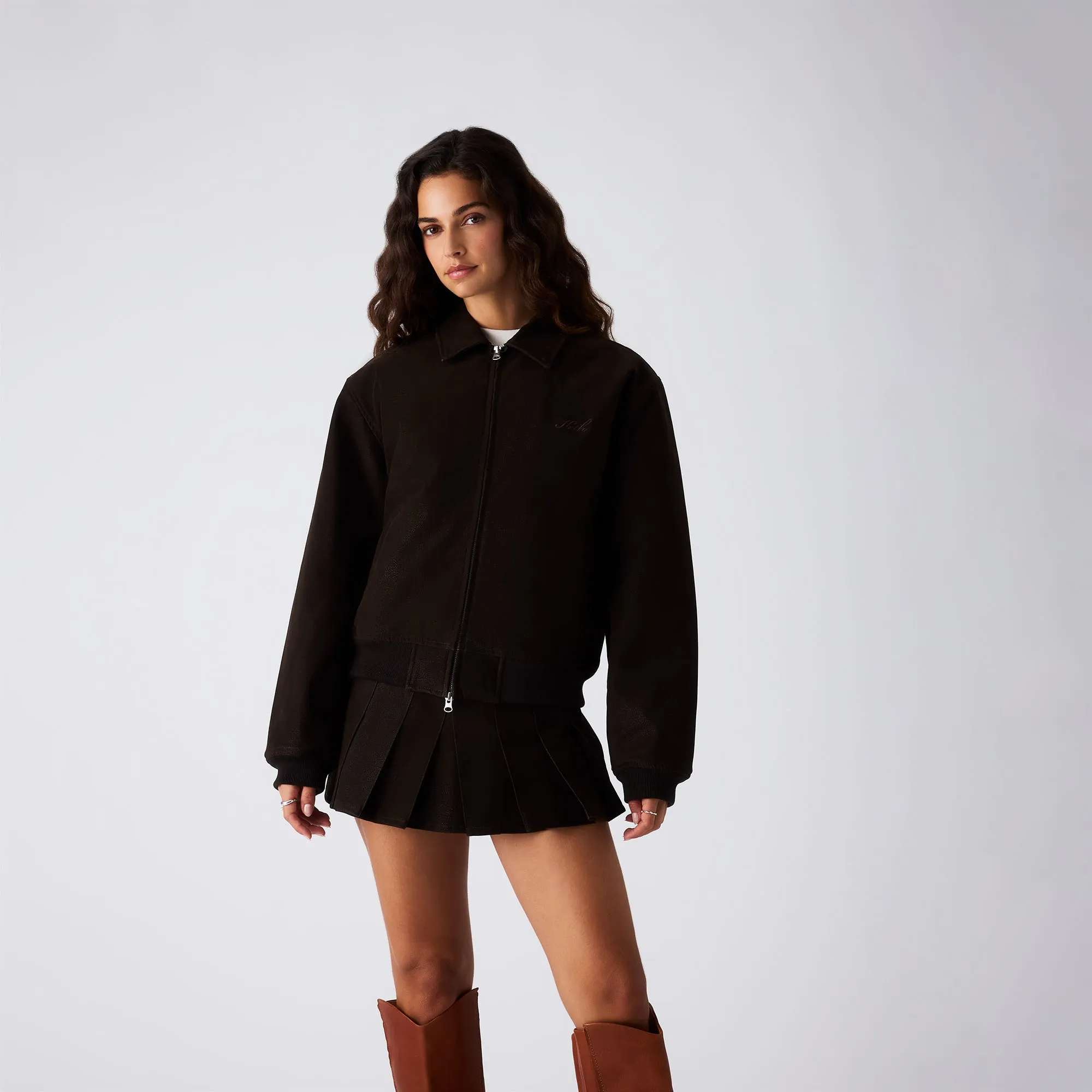 Kith Women Brisa Croc Bomber Jacket - Black sold by Kith product image thumbnail 2