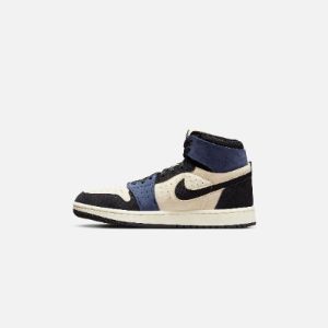 Nike Air Jordan 1 Zoom Air CMFT 2 - Muslin / Black / Blackened Blue sold by Kith