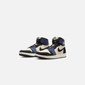 Nike Air Jordan 1 Zoom Air CMFT 2 - Muslin / Black / Blackened Blue sold by Kith