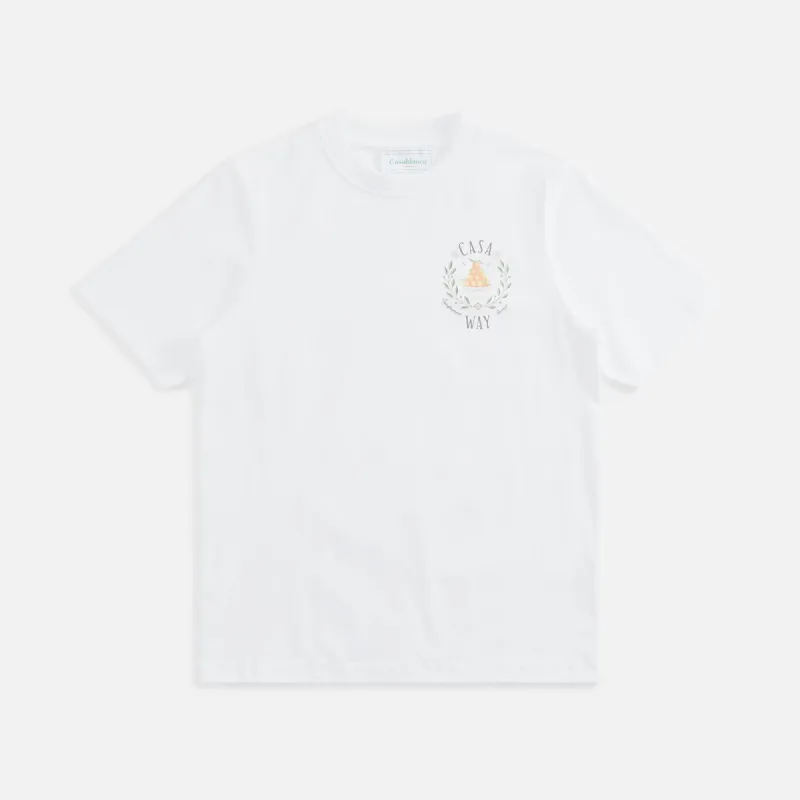 Casablanca Casa Way Printed Tee - White sold by Kith