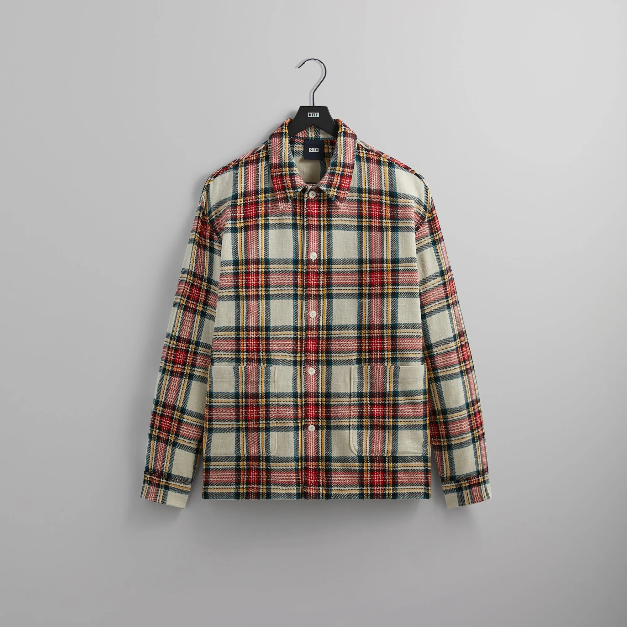 Kith Plaid Boxy Collared Overshirt - Fame sold by Kith