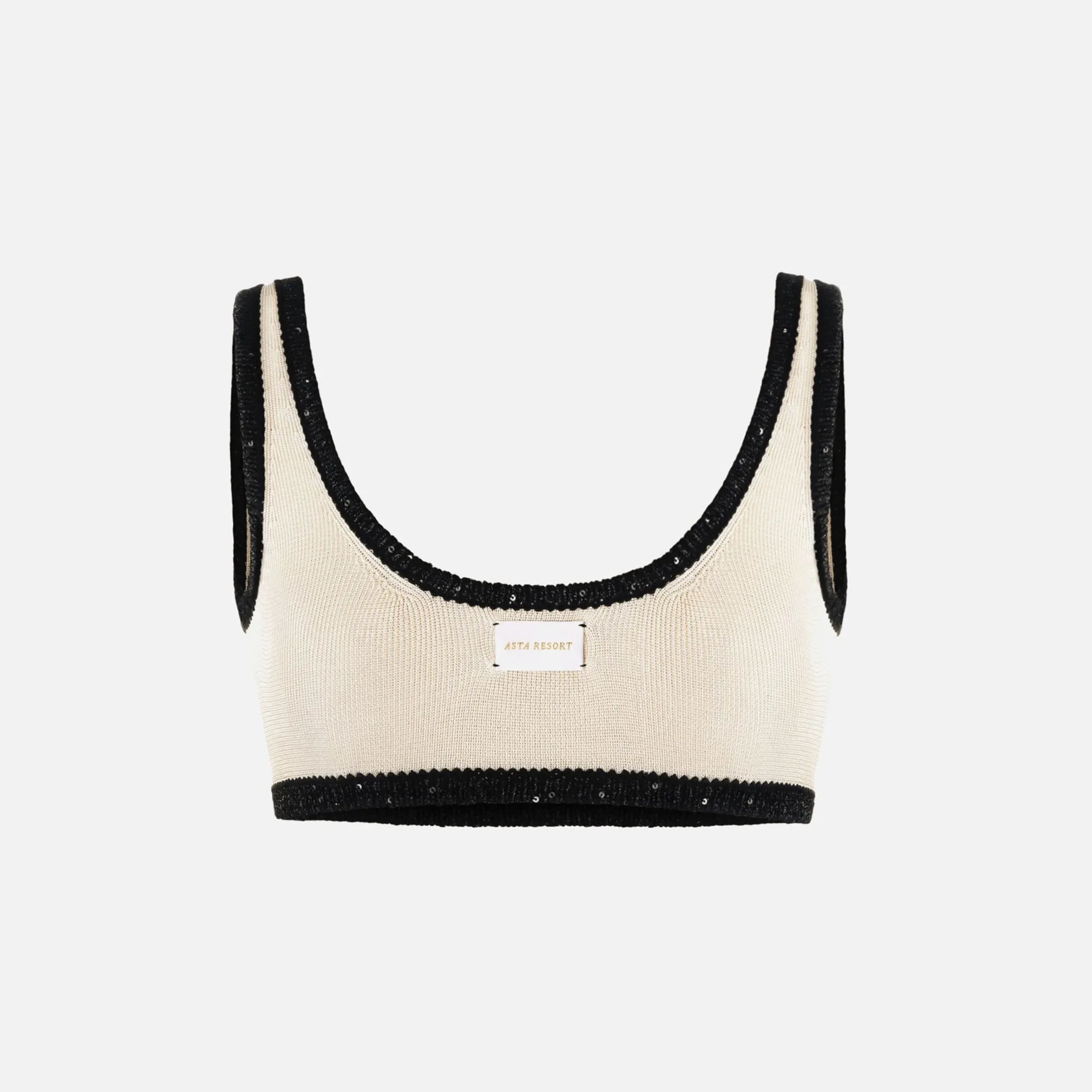 Asta Resort Naomi Contrast Bralette - Champagne sold by Kith