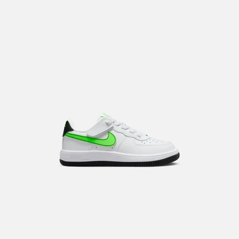 Nike PS Force 1 Low Easyon - White / Green Strike / Black sold by Kith