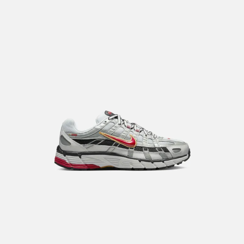 Nike WMNS P-6000 - White / Varsity Red / MTLC Platinum sold by Kith