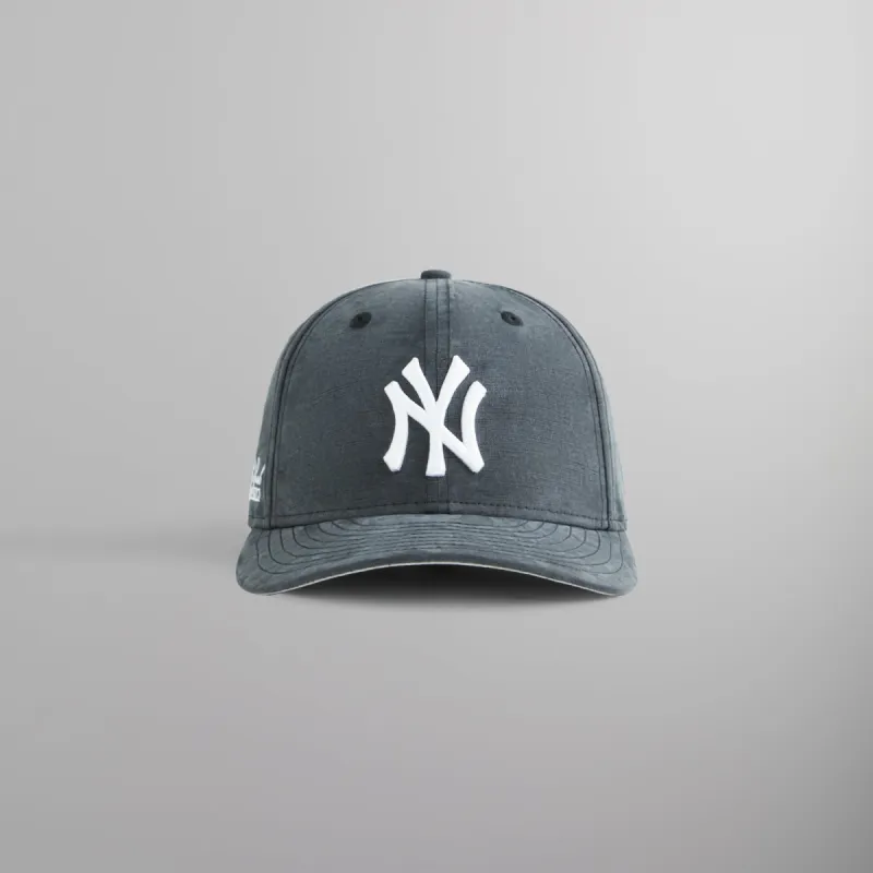 Kith & New Era for the New York Yankees Cupro Linen 59FIFTY Low Profile Fitted Cap - Black sold by Kith