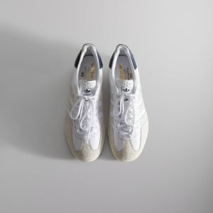 Kith Classics for adidas Originals Gazelle Indoor - White / Collegiate Navy / Off-White sold by Kith