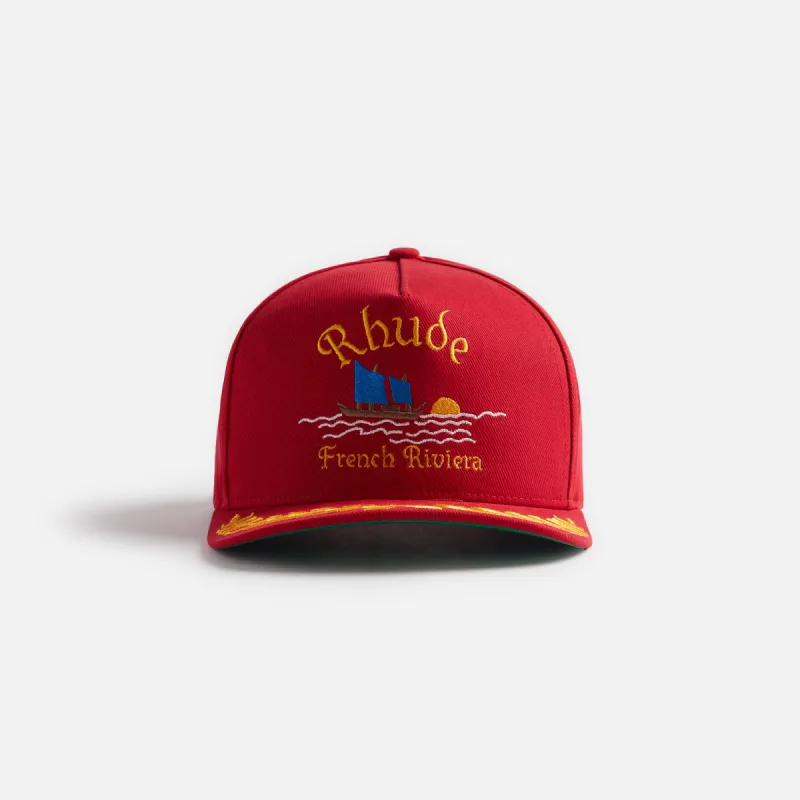 Rhude Riveria Saling Cap - Red sold by Kith